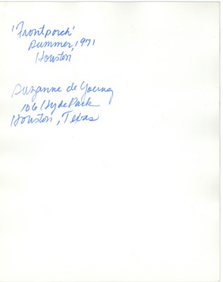 Lot 295 - SUZANNE de YOUNG (1945-2005), MURPH DOWOUIS four photographs