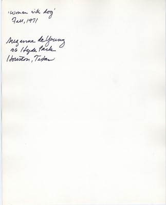 Lot 295 - SUZANNE de YOUNG (1945-2005), MURPH DOWOUIS four photographs