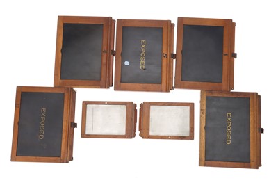 Lot 915 - A Collection of Wooden Double Dark Slide Plate Holders