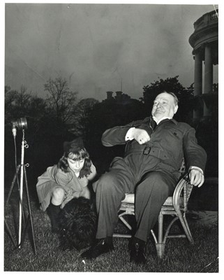 Lot 296 - PHILIPPE HALSMAN (1906-1979) A Photograph of Sir Winston Churchill at Chartwell