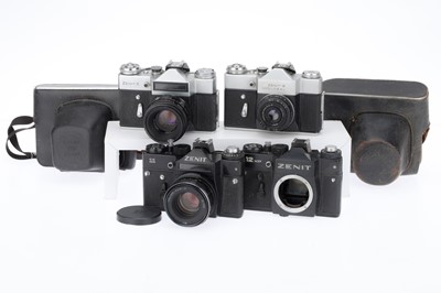 Lot 97 - A Selection of Zenit 35mm Cameras