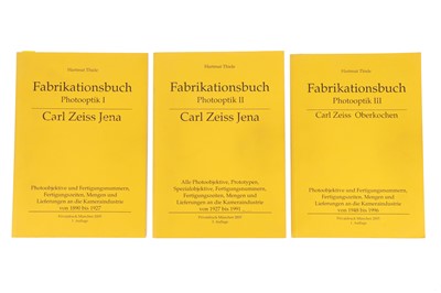 Lot 776 - A Group of "Carl Zeiss Jena Fabrikationsbuch"