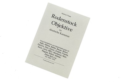 Lot 775 - A Copy of "Rodenstock Objektive", Hartmut Thiele