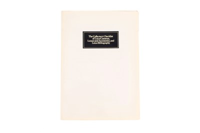 Lot 790 - A Copy of "The Collector's Checklist of Leica cameras..."