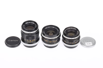 Lot 420 - A Trio of Canon FL Camera Lenses