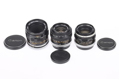 Lot 421 - A Trio of Canon FL Camera Lenses