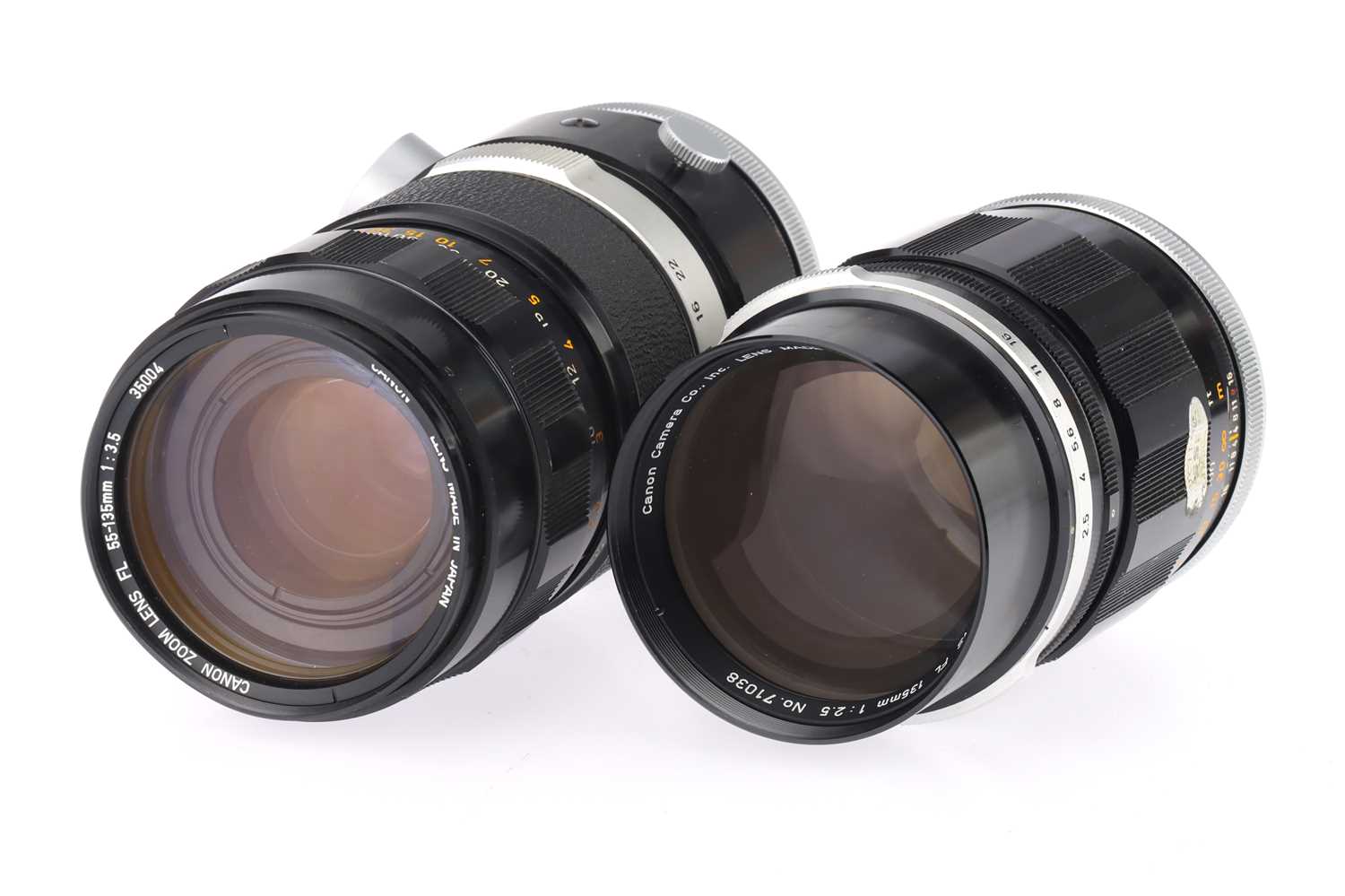 Lot 423 - A Pair of Canon FL Camera Lenses,