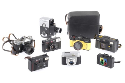 Lot 123 - A Selection of Various 35mm Film Cameras