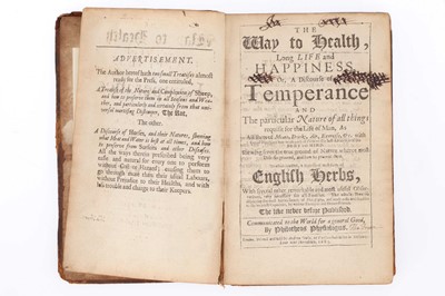 Lot 801 - Thomas Tryon, A way to health, long life and happiness, 1683