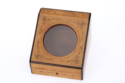 Lot 692 - Inlaid Wood Desk Barometer Case