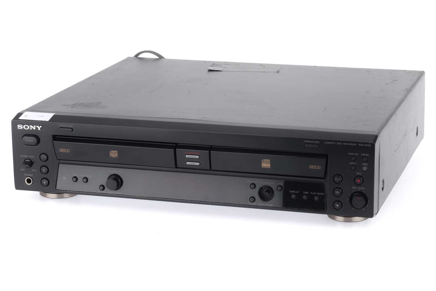 Sony Rcd W100 Lot 924 - A Sony Compact Disc Recorder RCD-W100,