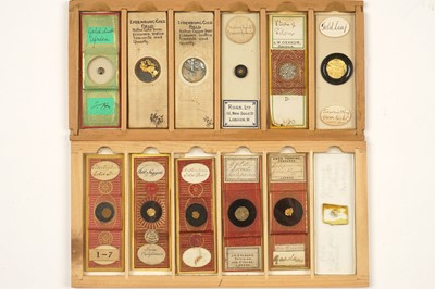 Lot 340 - A Fine Set of Gold & Silver Microscope Slide Samples