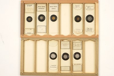 Lot 340 - A Fine Set of Gold & Silver Microscope Slide Samples