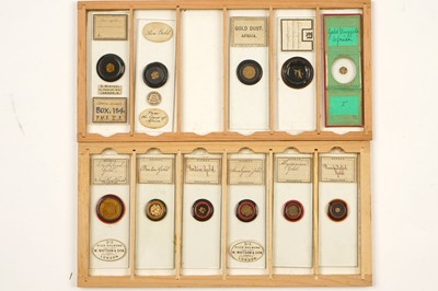 Lot 340 - A Fine Set of Gold & Silver Microscope Slide Samples