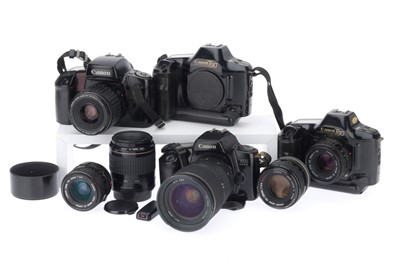 Lot 128 - A Selection of Canon 35mm SLR Cameras