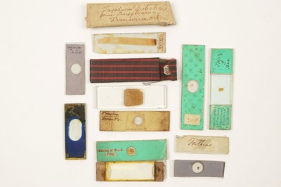 Lot 348 - A Collection of Early Microscope Slides