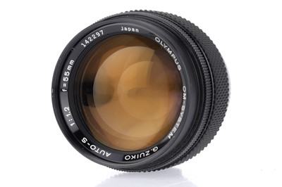 Lot 338 - An Olympus G.Zuiko Auto-S f/1.2 55mm Camera Lens
