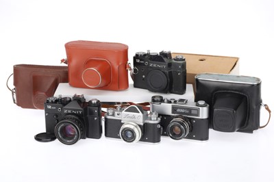 Lot 93 - A Selection of Russian SLR Cameras