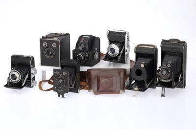 Lot 225 - A Selection of Box and Folding Cameras