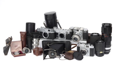 Lot 229 - A Selection of Film Cameras and Lenses