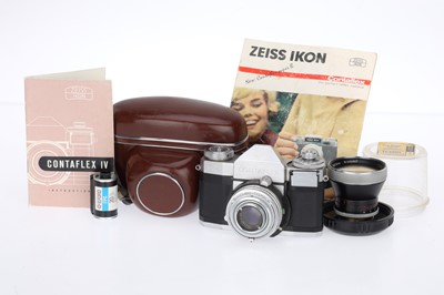 Lot 99 - A Zeiss Ikon Contaflex IV SLR Camera and a Pro Tessar 35mm Lens