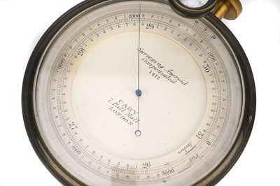 Lot 372 - A Surveying Aneroid Barometer by Cary