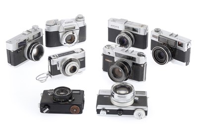 Lot 69 - A Small Tray of 35mm Rangefinder Cameras