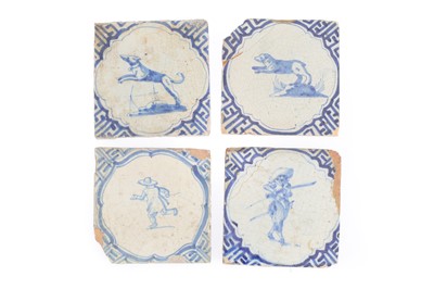 Lot 844 - Collection of 4 Dutch Delft Tiles