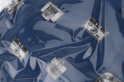 Lot 444 - A Blue Camera Motif Print Dress