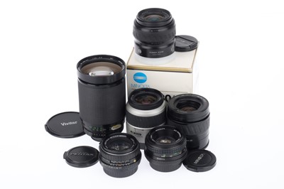 Lot 272 - A Selection of 35mm SLR Camera Lenses