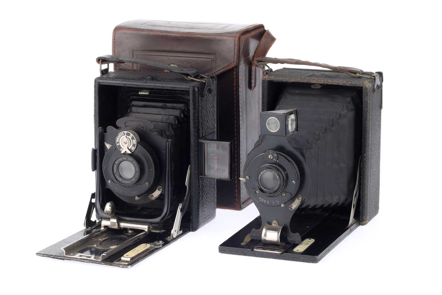 Lot 173 - A Pair of Folding Plate Cameras,