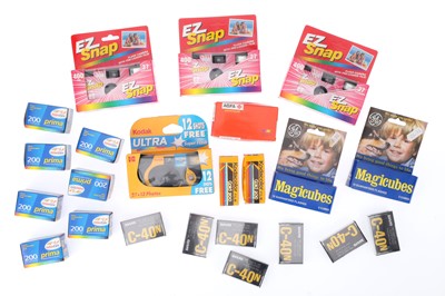 Lot 818 - A Mixed Selection of Disposable Cameras & Film Stock