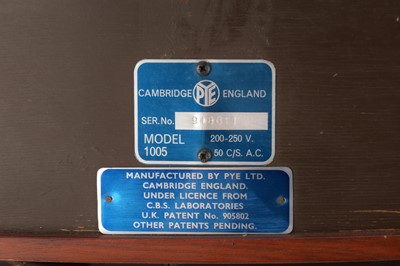 Lot 842 - a PYE Stereophonic Projection System Gramophone and Table
