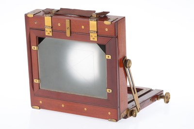 Lot 178 - A  Mahogany and Brass Half Plate Camera