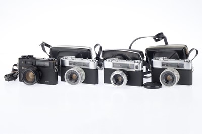 Lot 62 - A Selection of Yashica Rangefinder Cameras