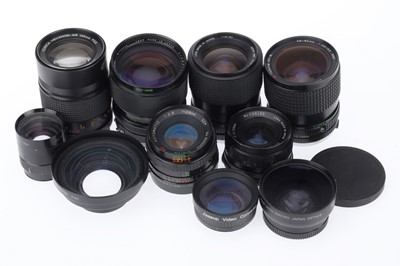 Lot 294 - A Selection of  Camera Lenses and Converters