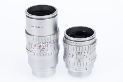 Lot 295 - A Pair of Taylor, Taylor and Hobson Cine Projector Lenses