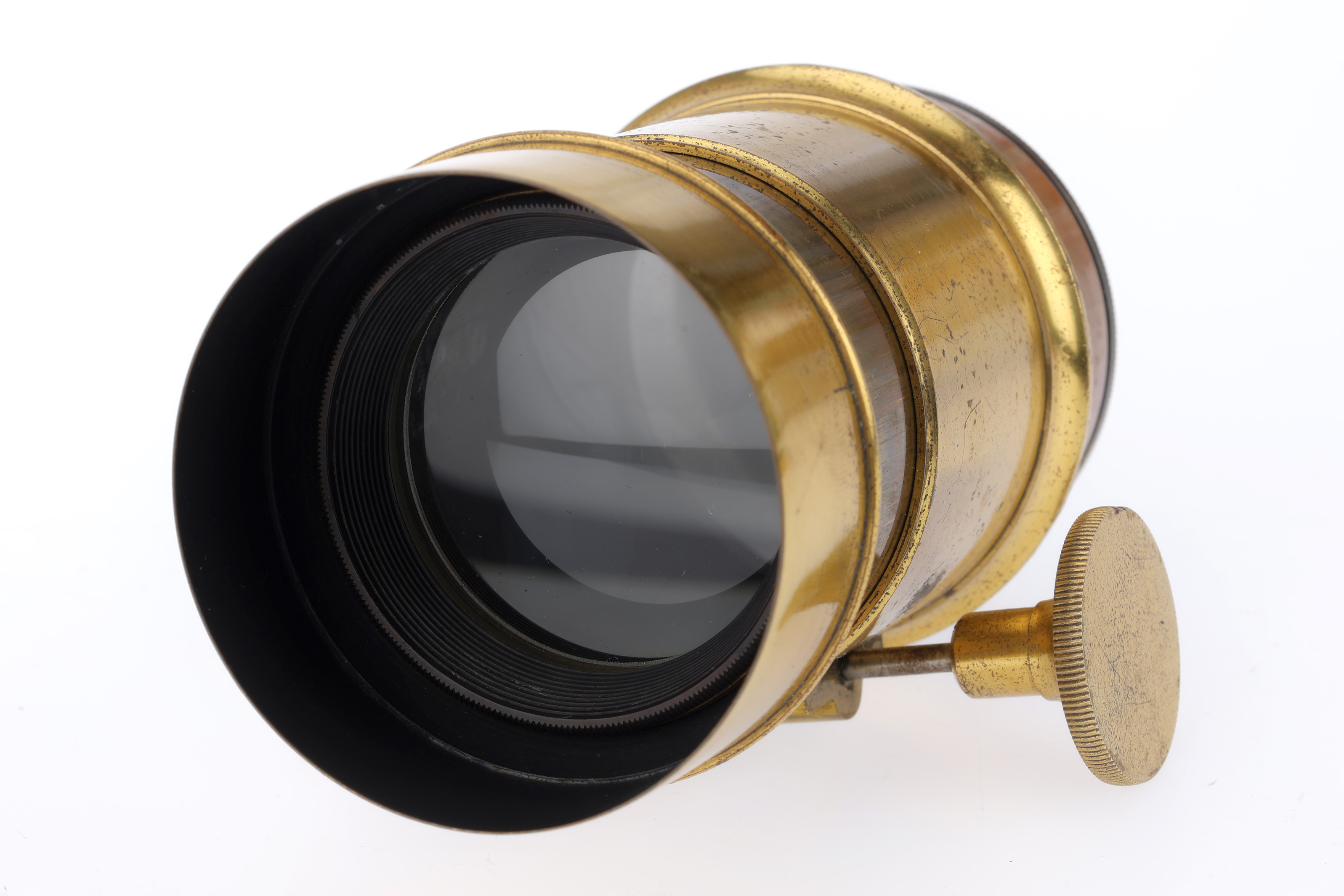 Objectif Photo Laiton Ancien - Type Petzval, Fabrication Française