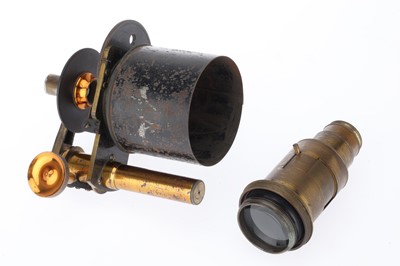 Lot 635 - A Pair of Victorian Magic Lantern Microscope Attachments