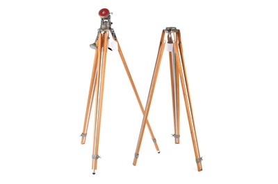 Lot 490 - A Pair of Wooden M.P.P. Tripods