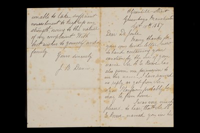 Lot 409 - John Benjamin Dancer Letter