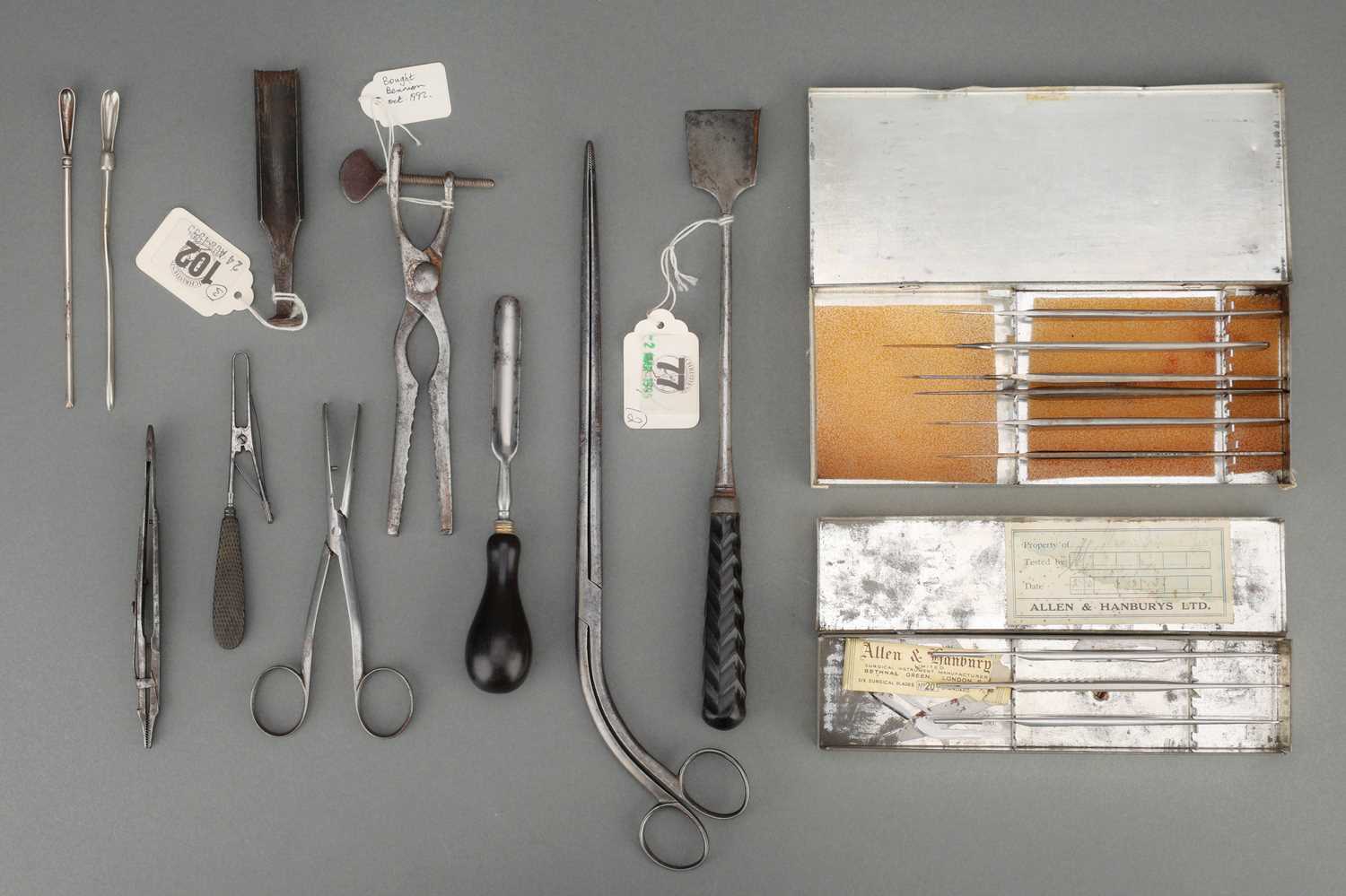 Lot 46 - A Miscellaneous Group of Surgical Instruments,
