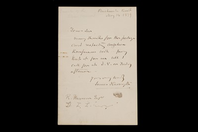 Lot 410 - James Neysmith Letter