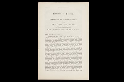 Lot 411 - A Memorial Booklet to Faraday