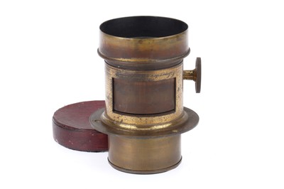 Lot 286 - A Large Brass Lens by Lancaster and Son