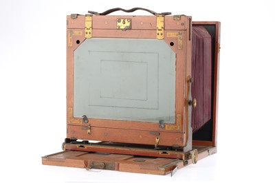 Lot 227 - A Brass and Mahogany Tailboard Camera