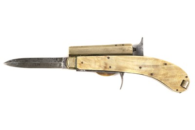 Lot 422 - A Percussion Knife Pistol by James Rodgers