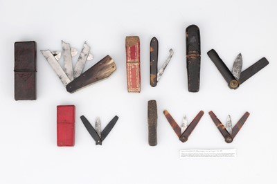 Lot 80 - Five Cased Fleam/Lancets