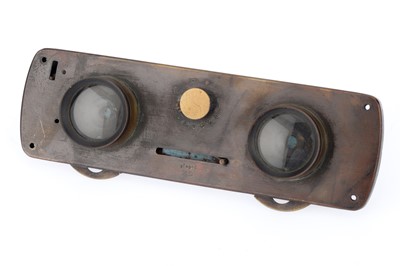 Lot 519 - A Set of Stereo Lenses in a Metal Lens Board