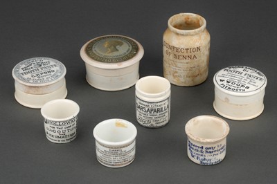 Lot 131 - A Collection of toothpaste & ointment jars